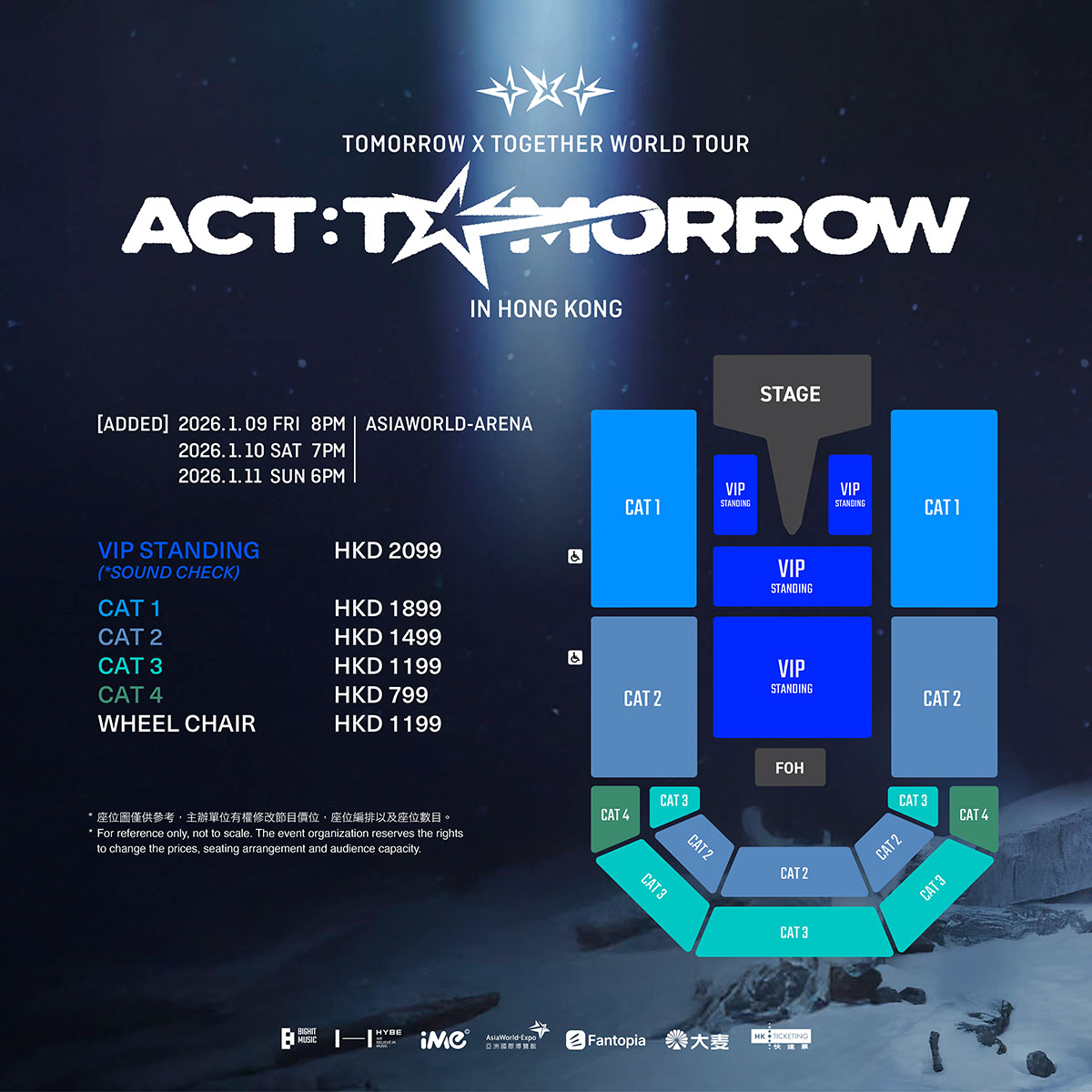 TXT演唱會場地圖
