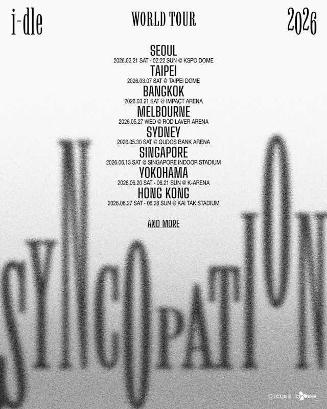  "Syncopation" 世界巡迴演唱會 2026 香港站