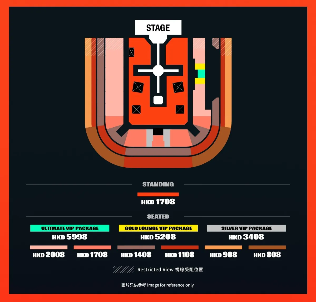 The Weeknd 盆栽哥場地圖