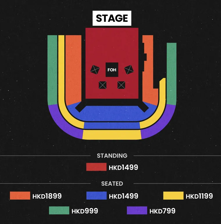 Bruno Mars 演唱會場地圖