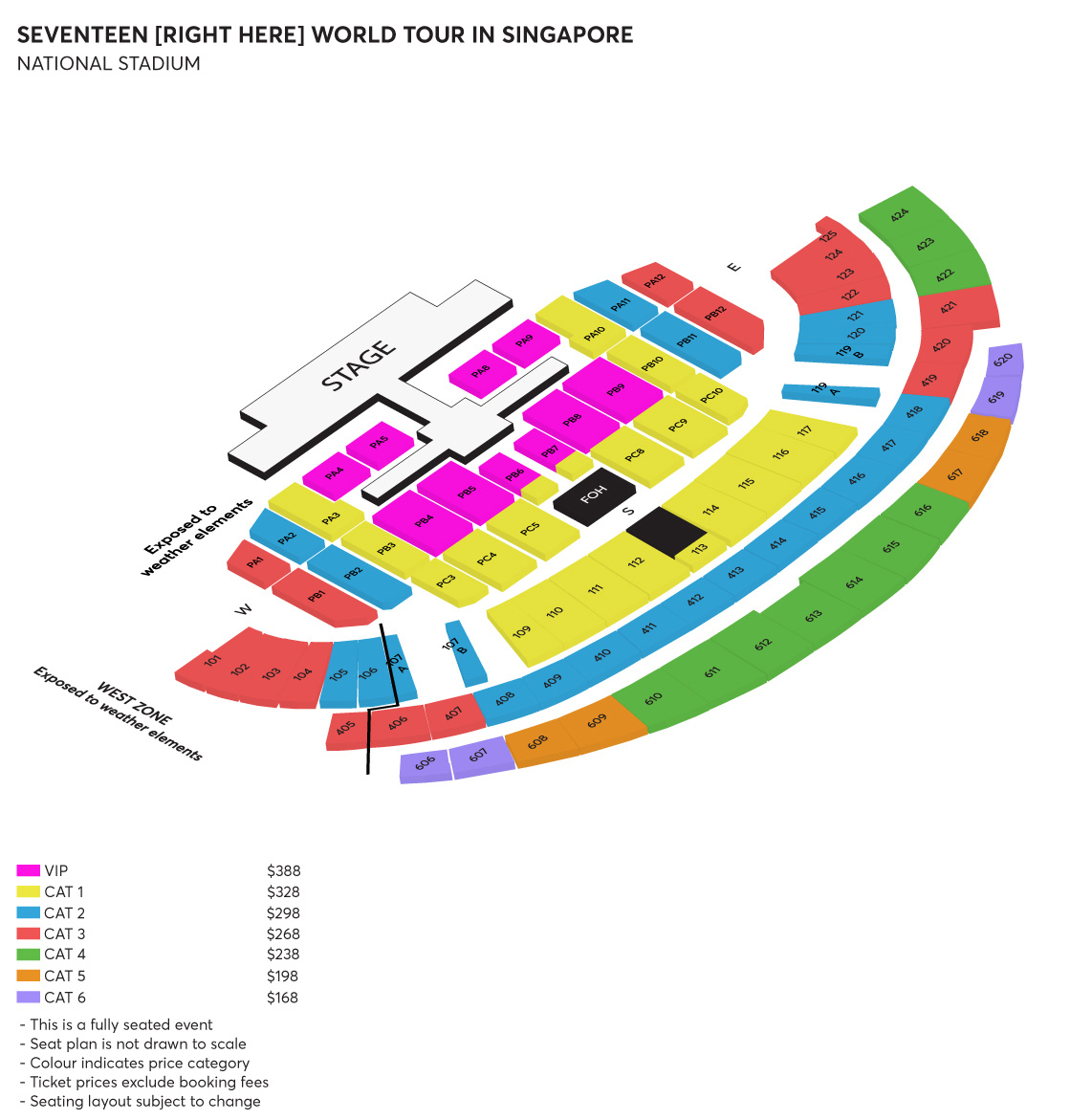 SEVENTEEN演唱会2025新加坡站｜SEVENTEEN [RIGHT HERE] WORLD TOUR IN Singapore｜新加坡國家體育場